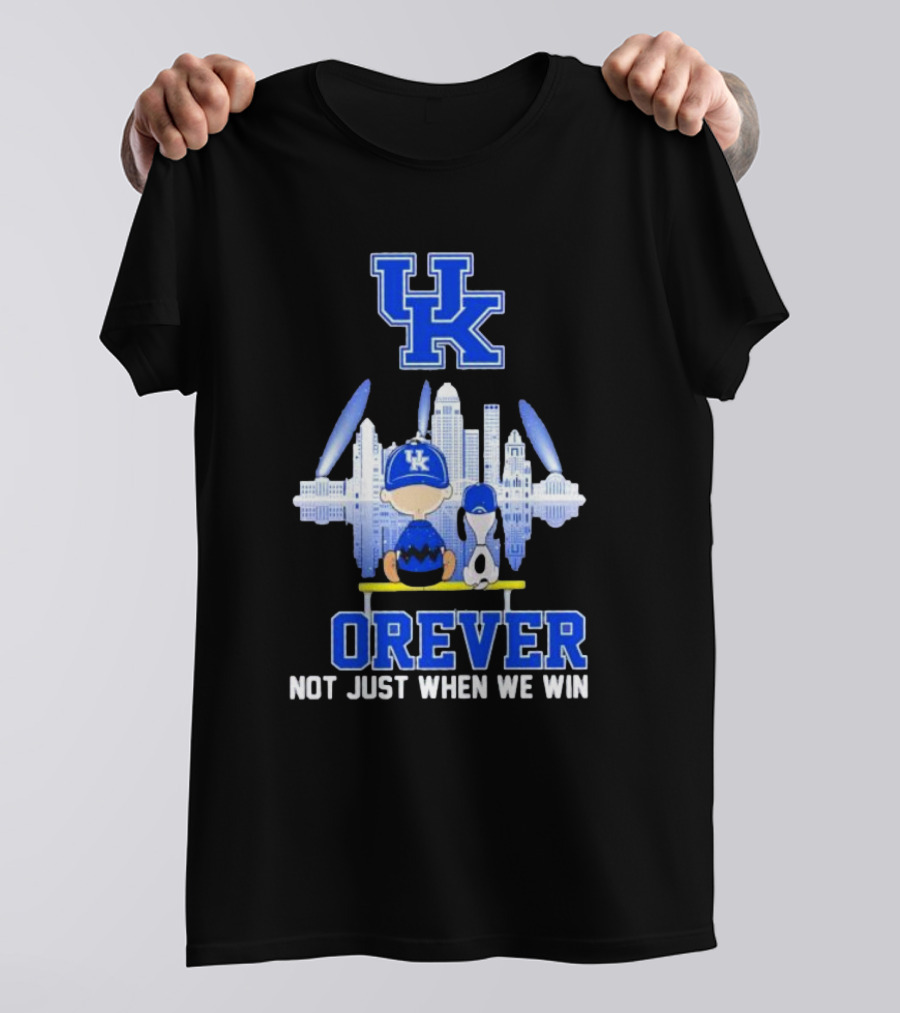 Snoopy And Charlie Brown UK Wildcats Forever Not Just When We Win T-Shirt
