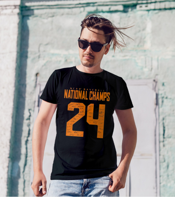 NCAA Baseball National Champs 24 Tennessee Volunteers Signature T-Shirt