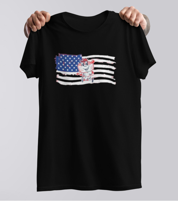 Riverwalk Stadium Max Fireworks Show Patriotic Mascot Flag Display T-Shirt
