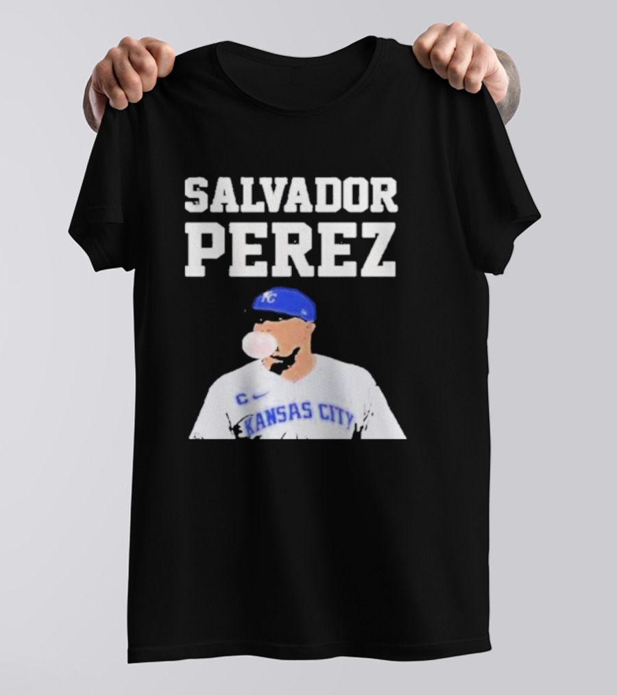 SALVADOR PEREZ KANSAS CITY BUBBLE GUM KING KC BASEBALL T-Shirt