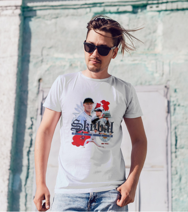 Skubal Tarik Baseball Player Floral Collage T-Shirt