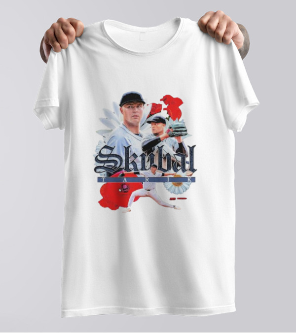 Skubal Tarik Baseball Player Floral Collage T-Shirt
