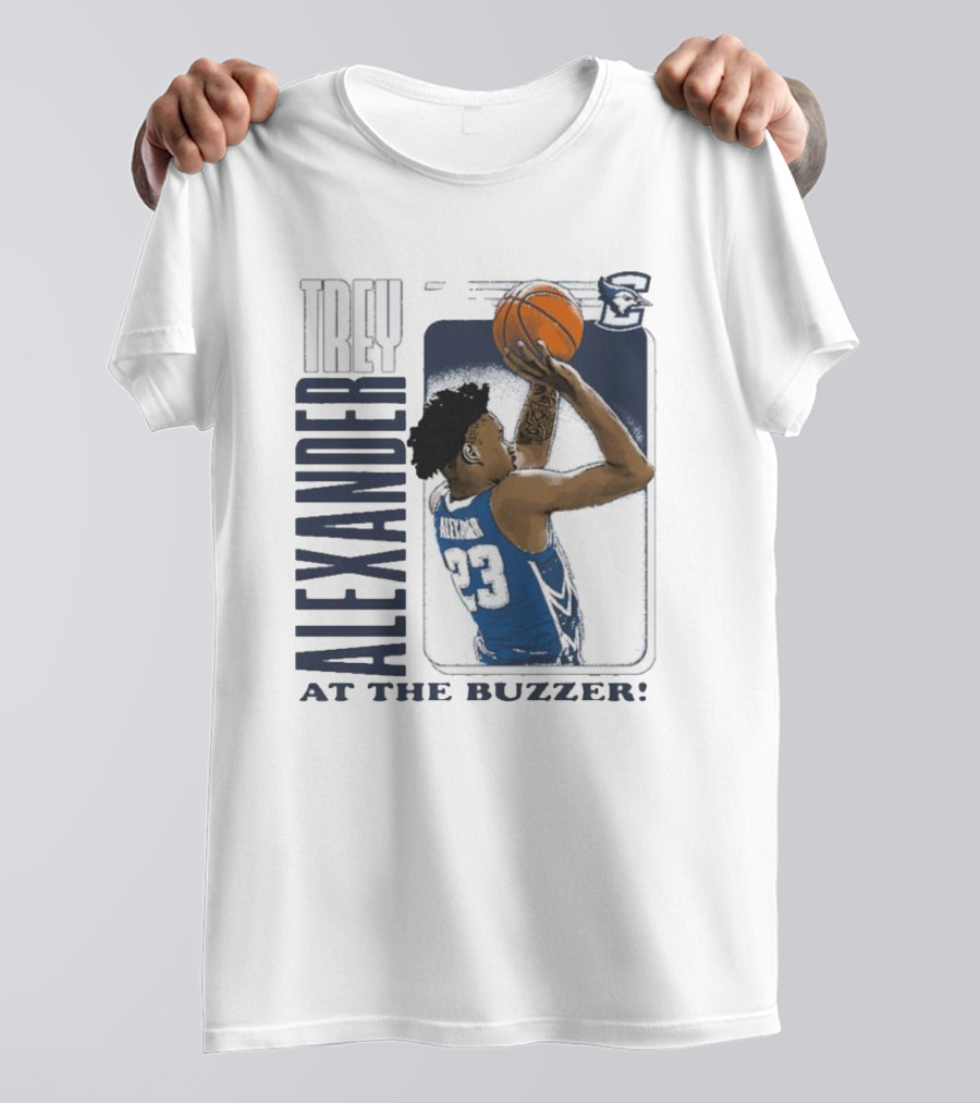 Trey Alexander 23 At The Buzzer Basketball Creighton Bluejays T-Shirt