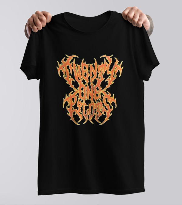 Twenty One Pilots Flame Logo Fiery Text T-Shirt