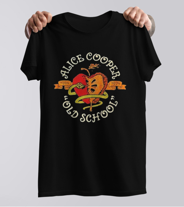 Alice Cooper Old School 1964 1974 Snake And Apple T-Shirt