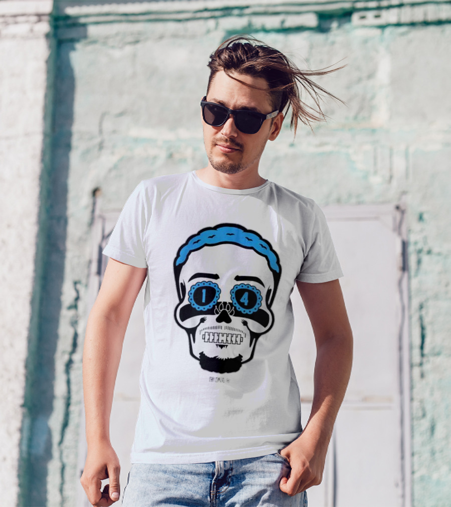 Amon-Ra St Brown Sugar Skull NFLPA 14 T-Shirt
