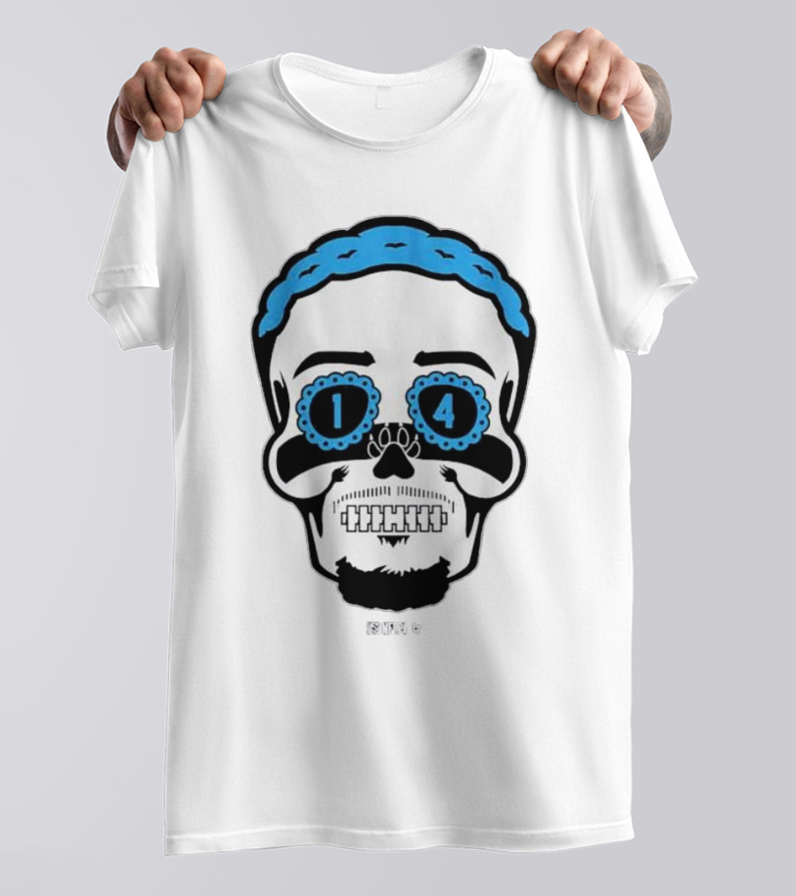 Amon-Ra St Brown Sugar Skull NFLPA 14 T-Shirt