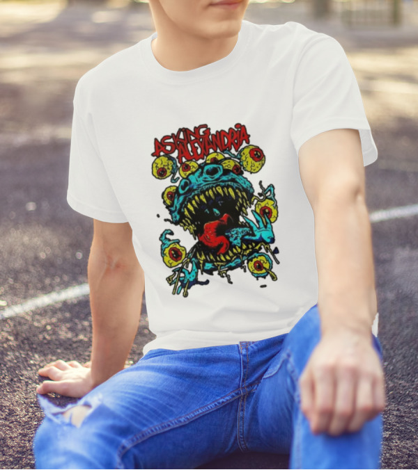 Asking Alexandria Eyeball Monster With Multiple Eyes And Fanged Mouth T-Shirt