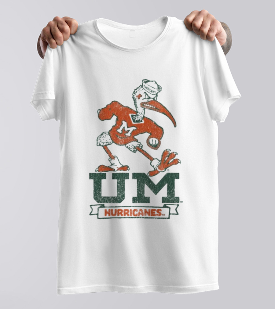 Blue 84 University Of Miami UM Hurricanes White T-Shirt