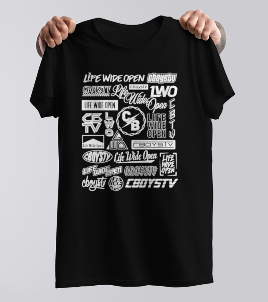 Cbysotv Life Wide Open Cboystv CB Chain Life Wide Open CB TV T-Shirt