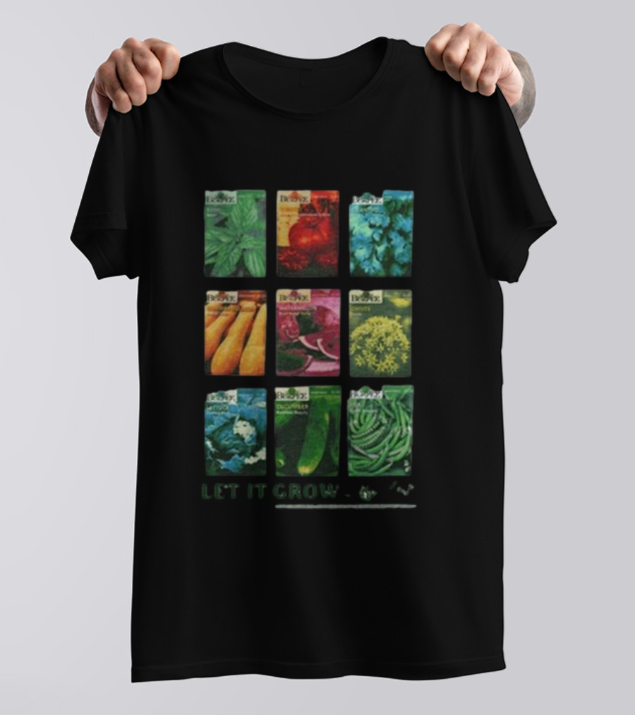 Let It Grow Veggie Seed Packets Garden Rage On T-Shirt