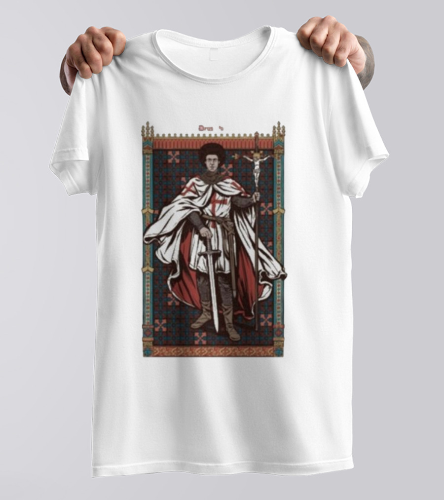 Lotus Eaters Fr Robinson Deus Vult Medieval Knight Tapestry T-Shirt