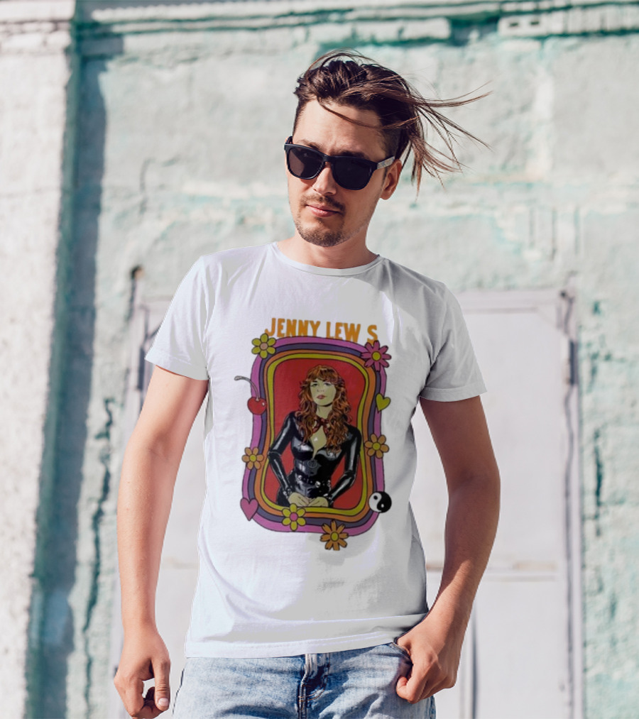 Jenny Lewis Retro Psychedelic Artwork Flowers Yin Yang T-Shirt