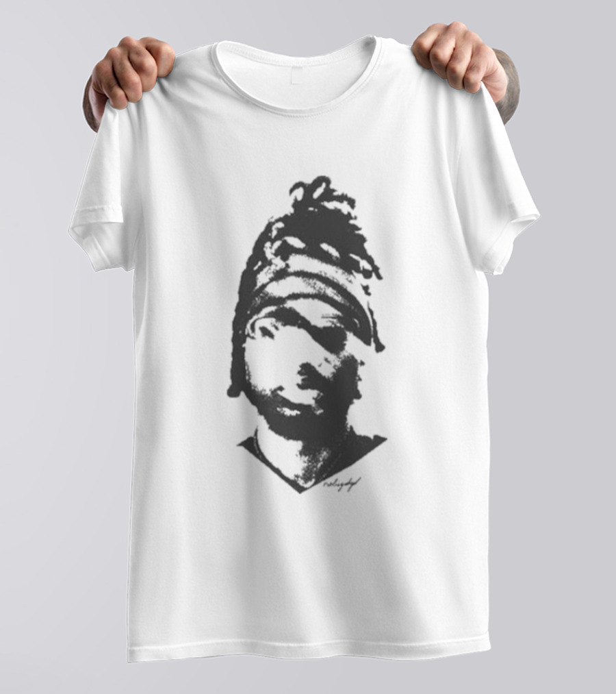 Nobigdyl. Monochrome Silhouette Face T-Shirt