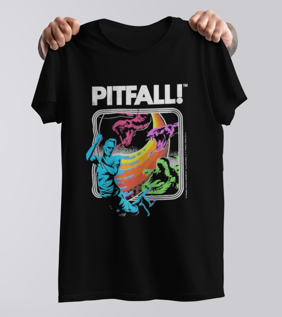 Seven Squared Pitfall Retro Adventure Gaming T-Shirt