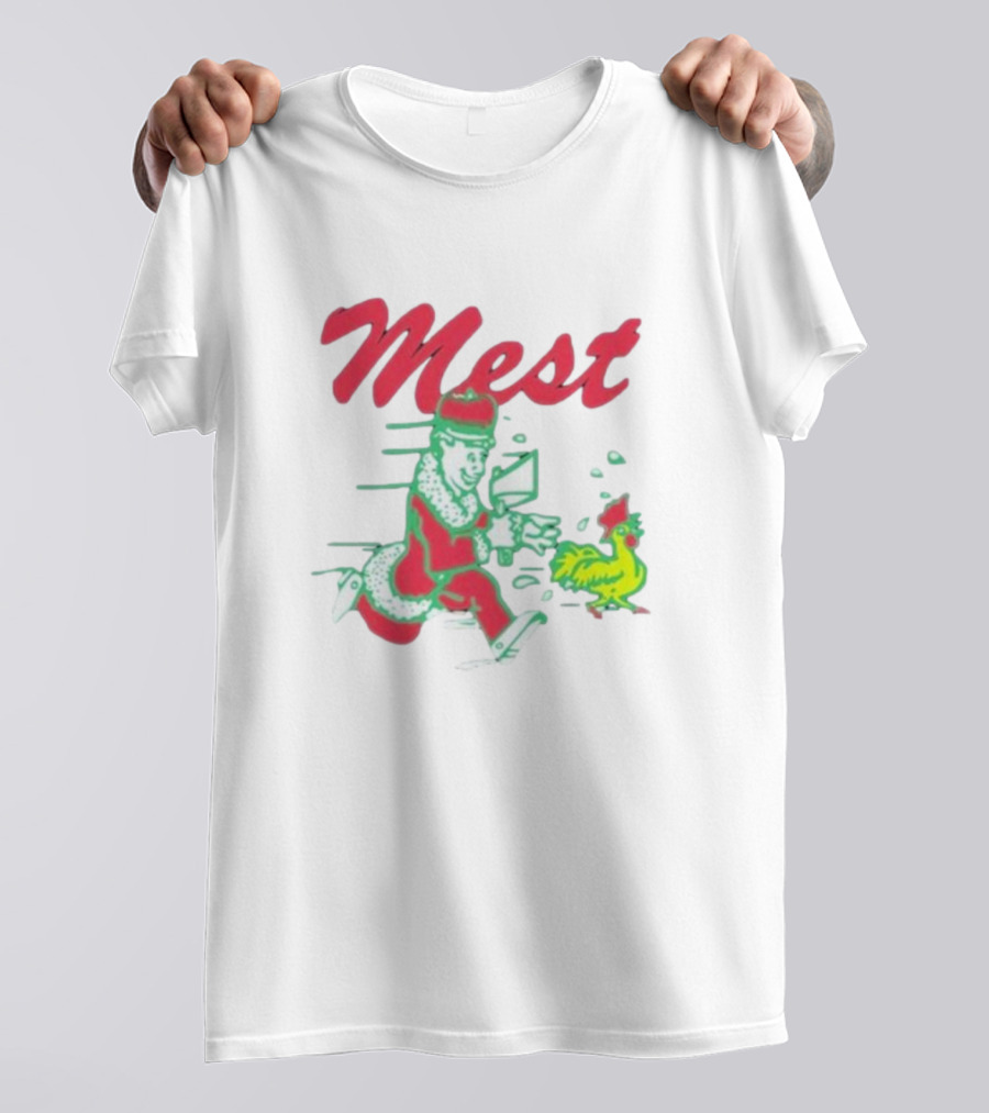 Tony Lovato X Mest The Boys Santa Running With Chicken T-Shirt
