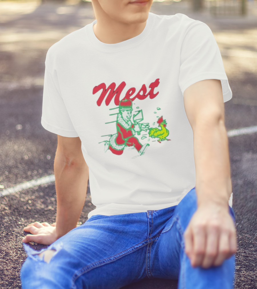 Tony Lovato X Mest The Boys Santa Running With Chicken T-Shirt
