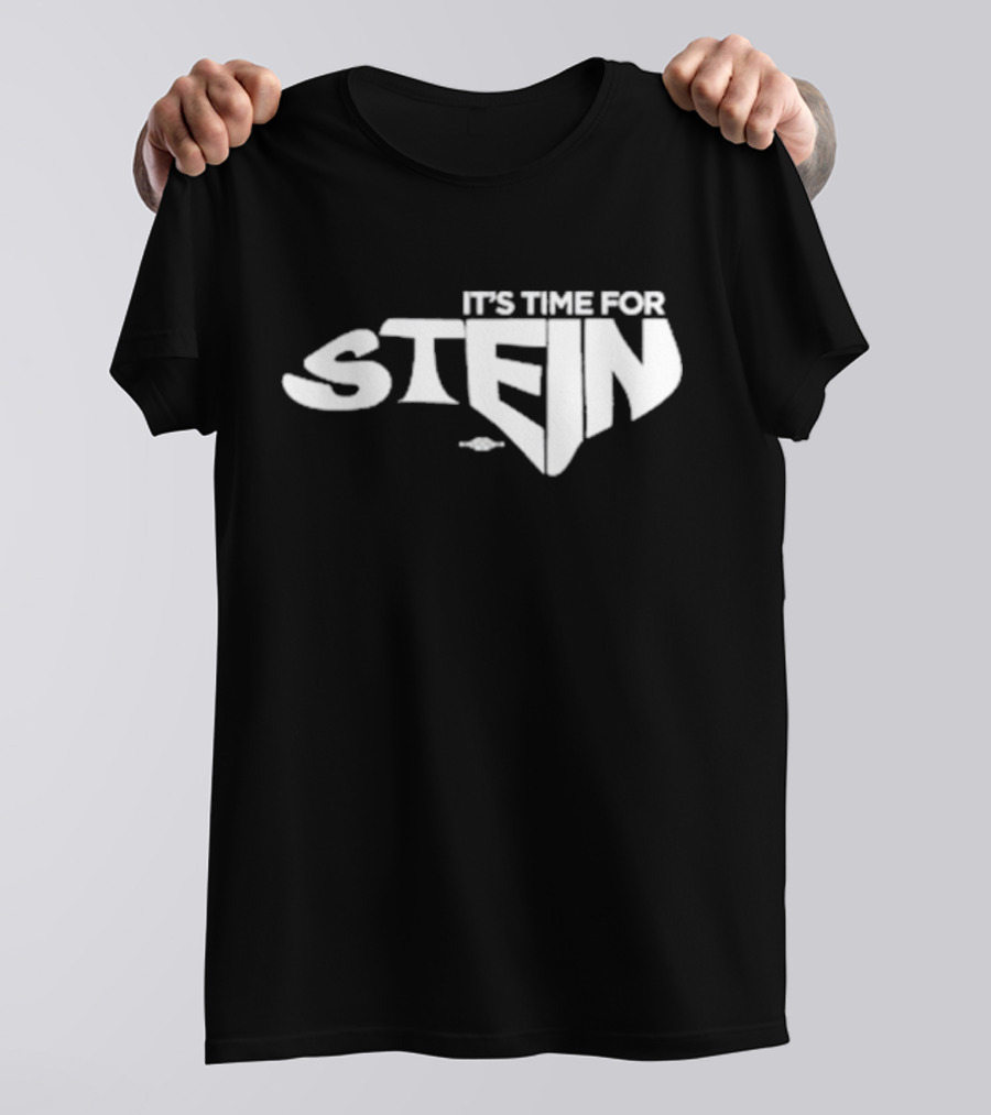 IT’S TIME FOR STEIN Classic Superhero Inspired Bold Lettering T-Shirt
