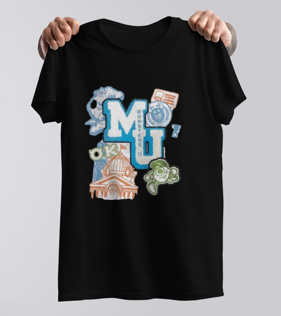 MU Monsters University Disney OK Patch T-Shirt