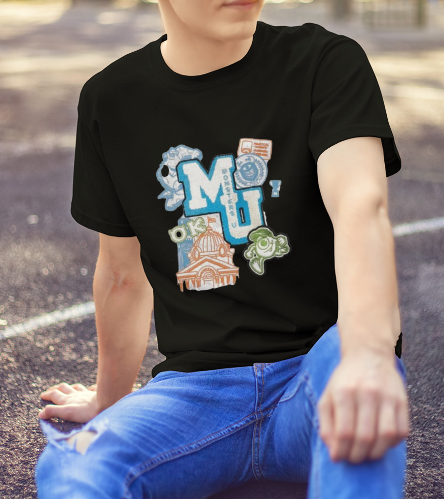 MU Monsters University Disney OK Patch T-Shirt