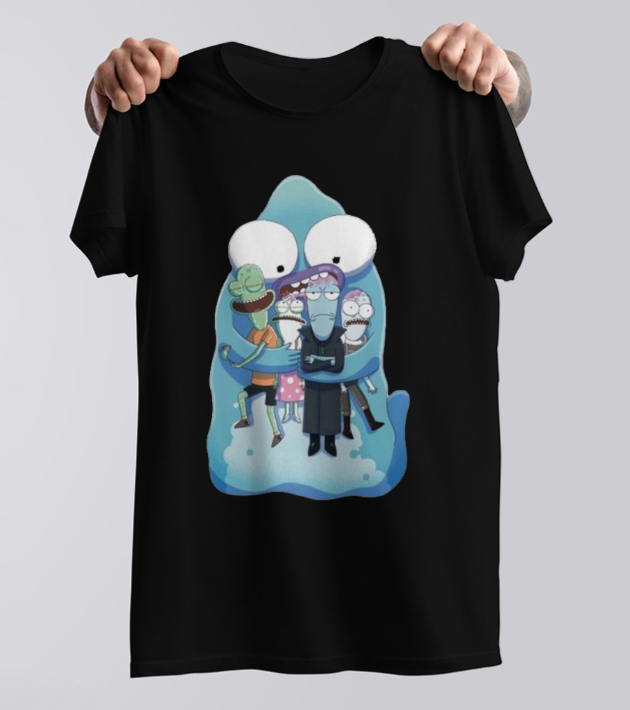 Pupa Hug With Solar Opposites Characters T-Shirt