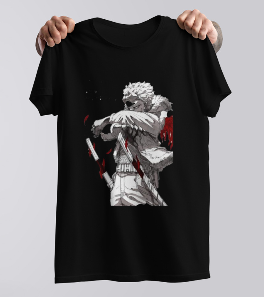 The My Hero Academia Anime Hawks With Swords And Japanese Text T-Shirt