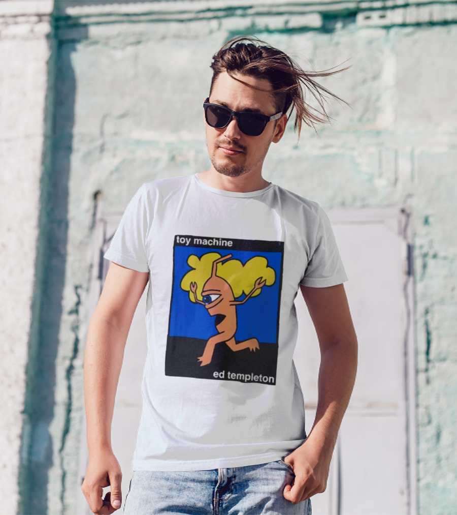 Toy Machine Ed Templeton Cartoon Character With Yellow Hair And One Eye T-Shirt