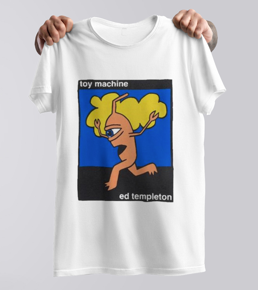 Toy Machine Ed Templeton Cartoon Character With Yellow Hair And One Eye T-Shirt
