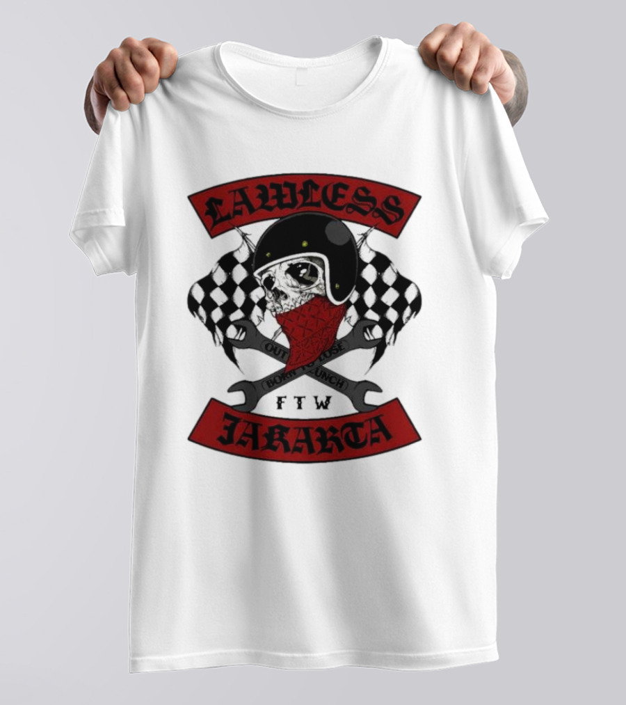 Lawless Jakarta FTW Outlaw Bones Punch Road Skull T-Shirt