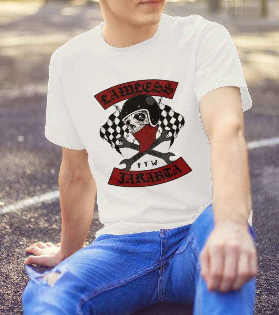 Lawless Jakarta FTW Outlaw Bones Punch Road Skull T-Shirt