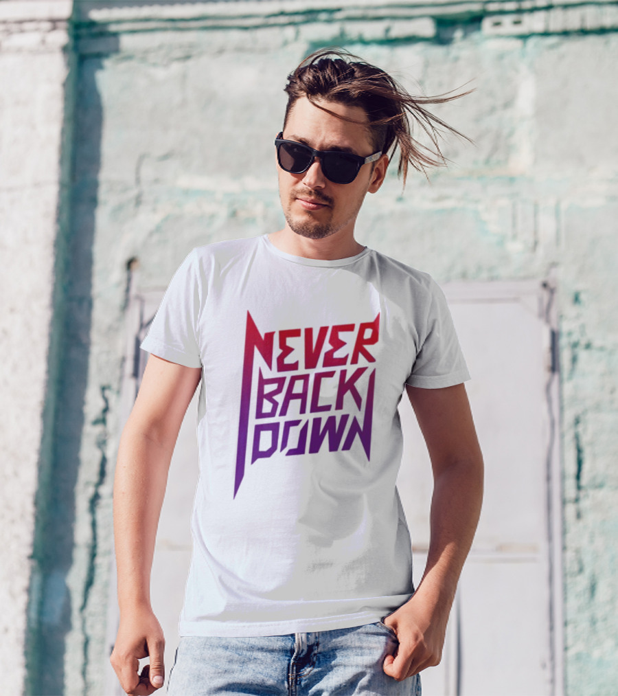 Nick Eh 30 Never Back Down Retro Gradient T-Shirt
