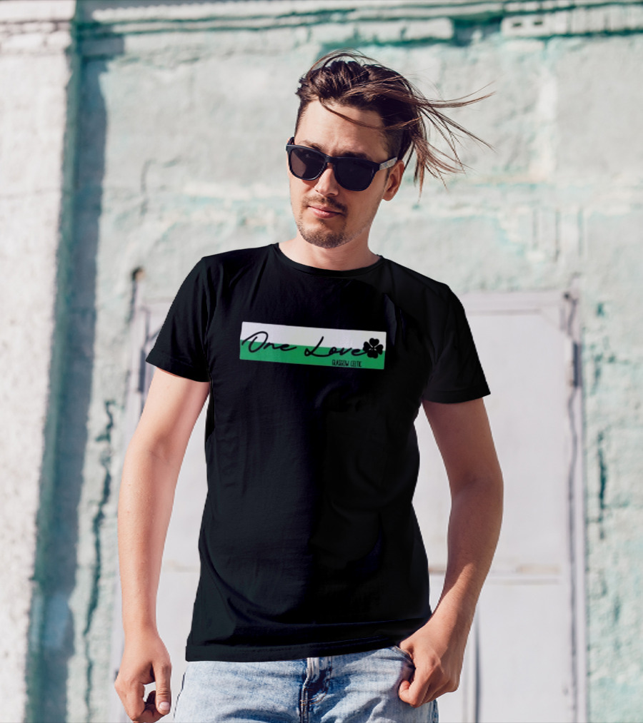 One Love Glasgow Celtic Shamrock T-Shirt