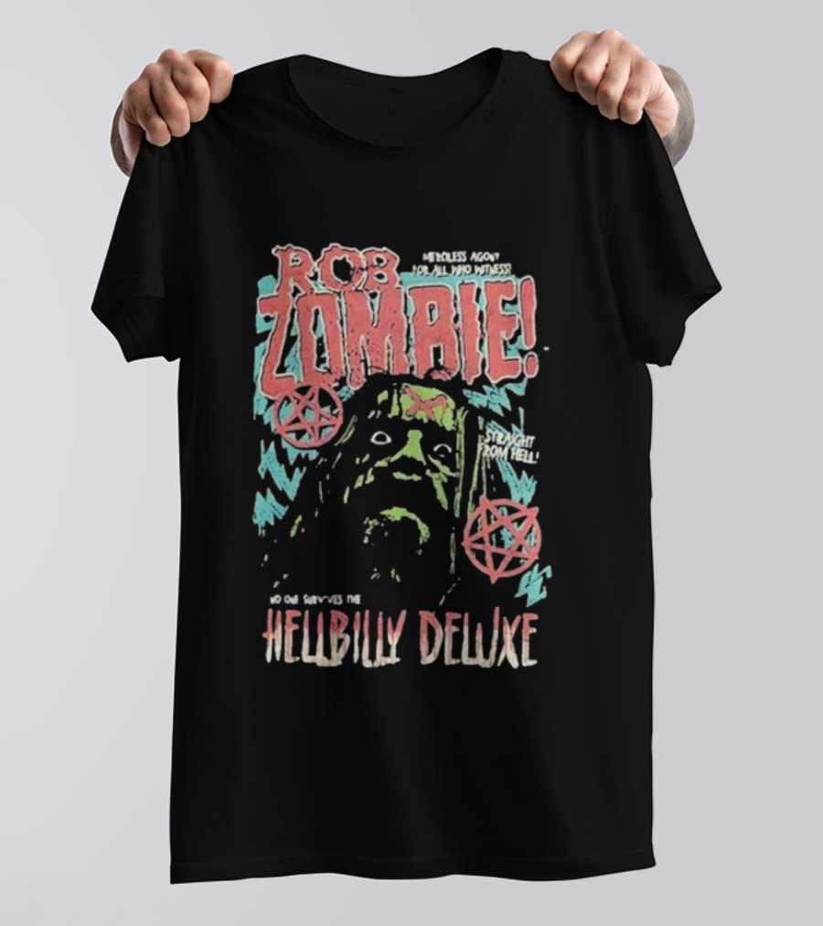 Rob Zombie Merciless Agony Hellbilly Deluxe Straight From Hell T-Shirt
