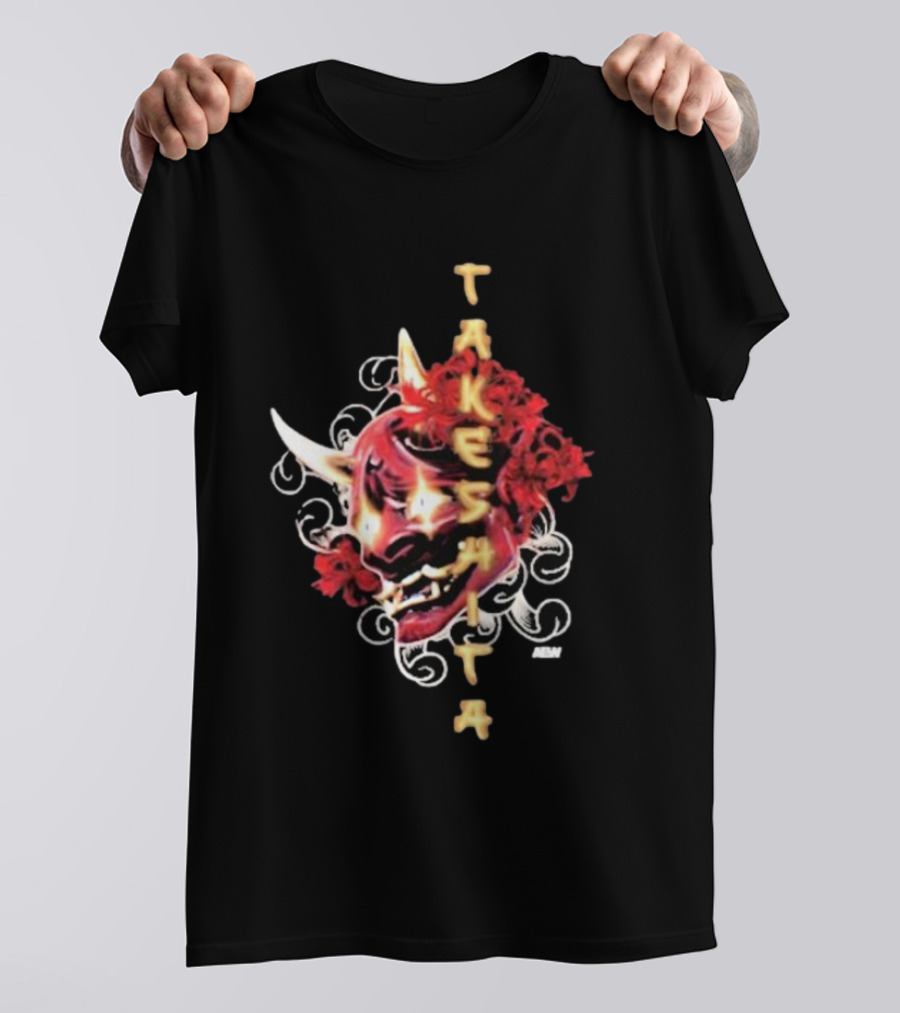 Takeshita Demon Oni Mask Floral ABM T-Shirt