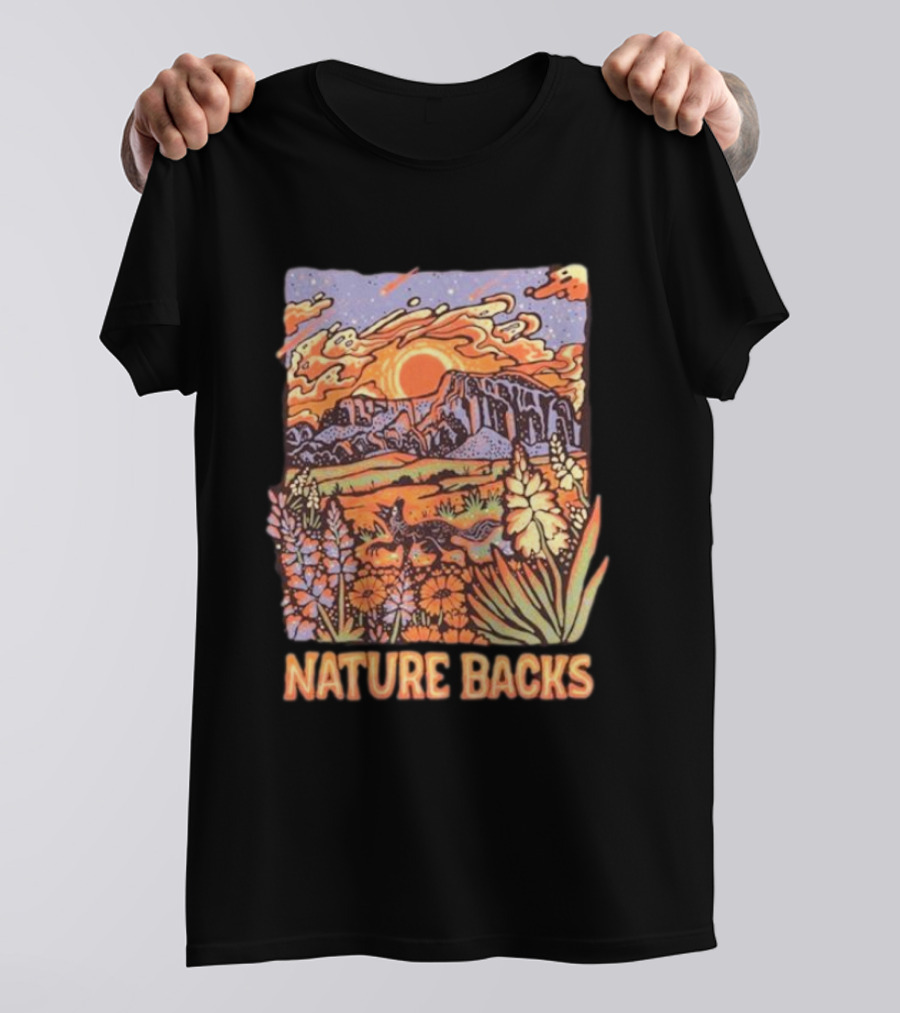 Nature Backs Vibrant Canyon At Sunset T-Shirt