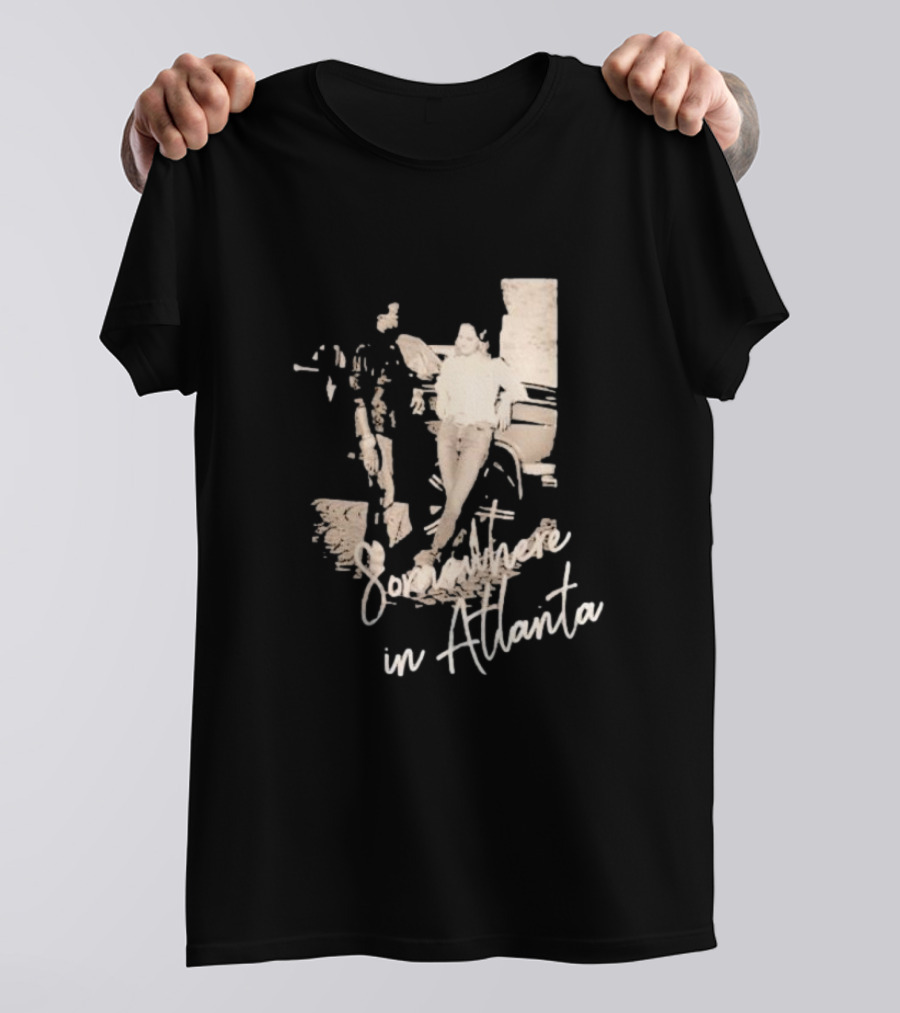 Somewhere In Atlanta Retro Car Scene T-Shirt