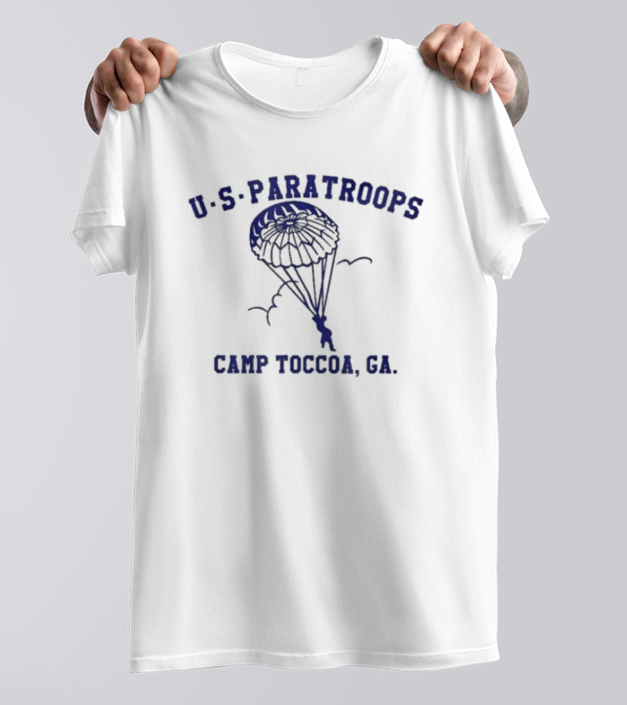 U S Paratroops Camp Toccoa Ga Parachute Iconic T-Shirt