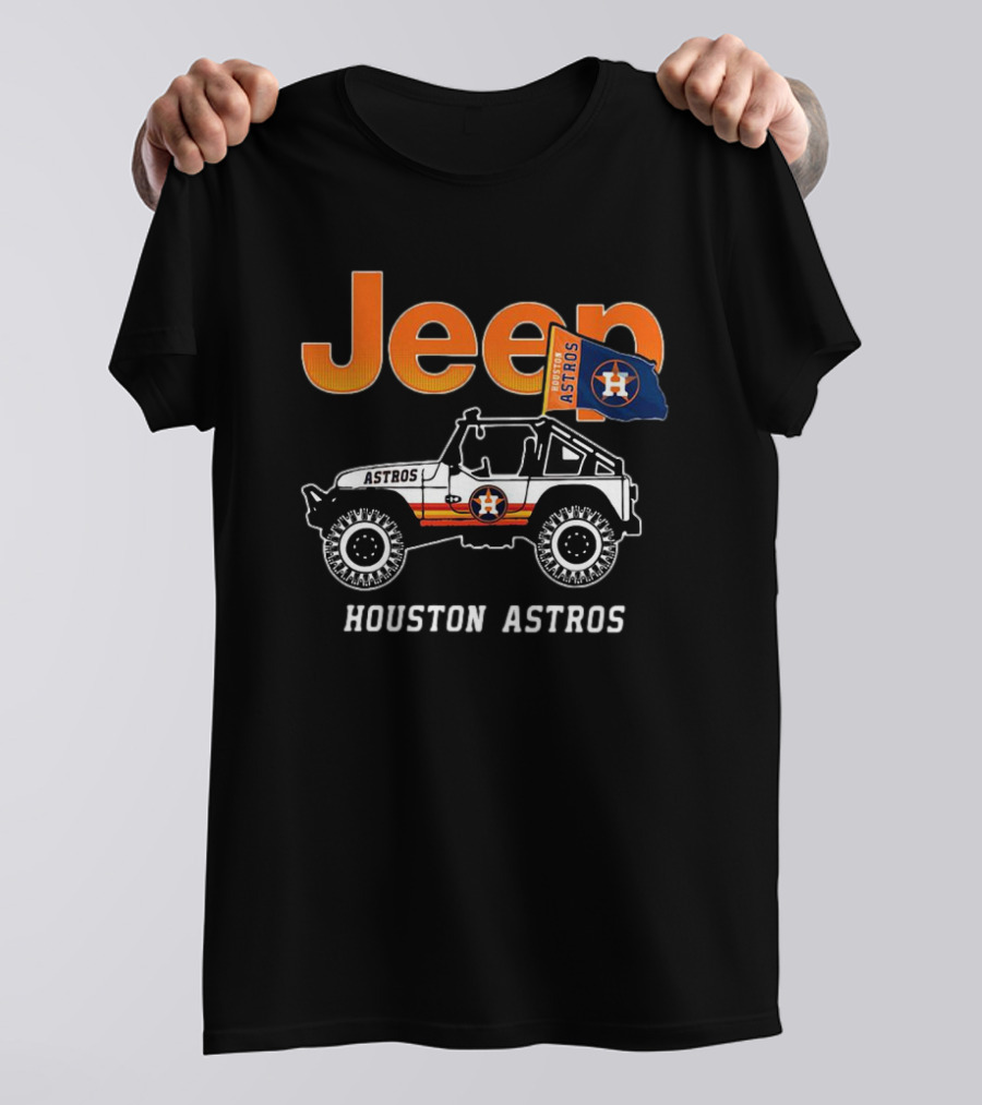 Jeep Astros Houston Astros Baseball Flag Wrangler T-Shirt