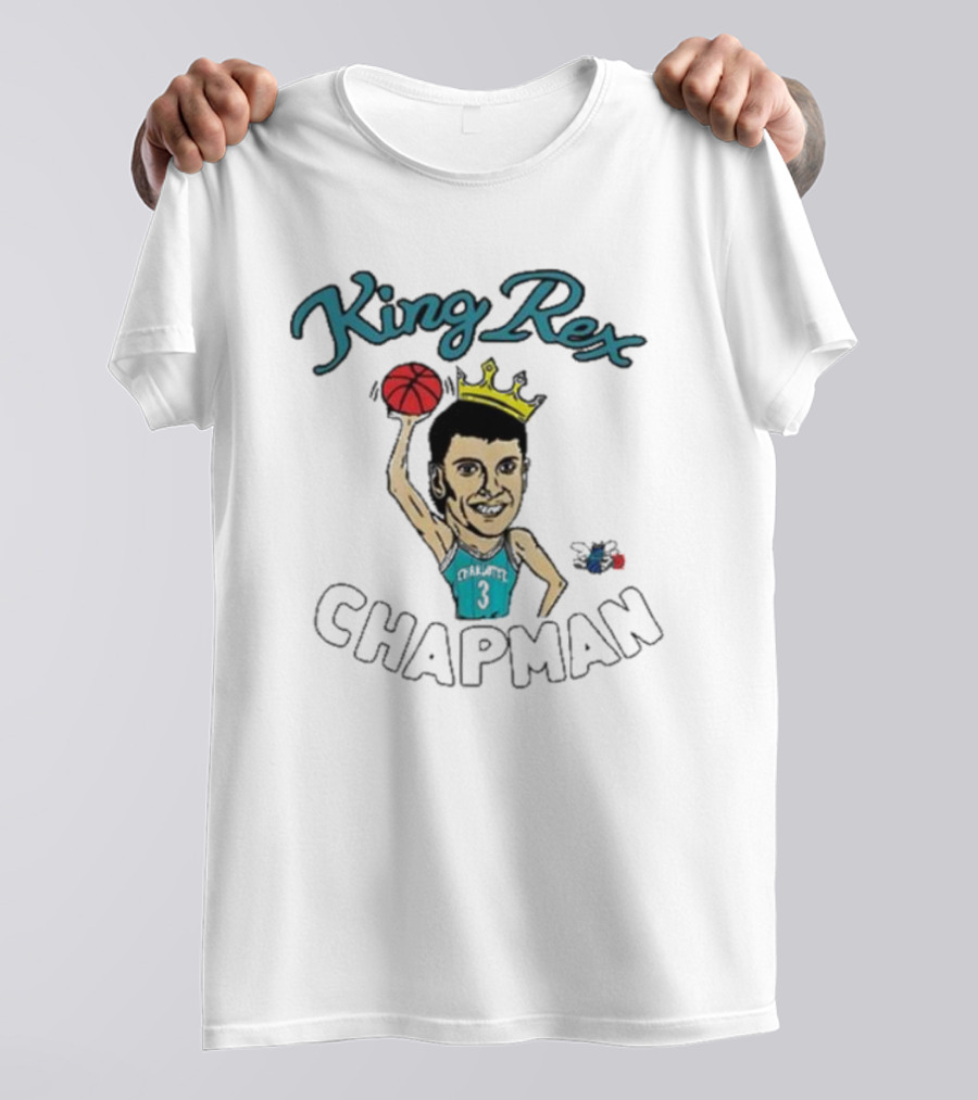 King Rex Chapman Basketball Legend With Crown And Ball In Charlotte 3 Jersey T-Shirt