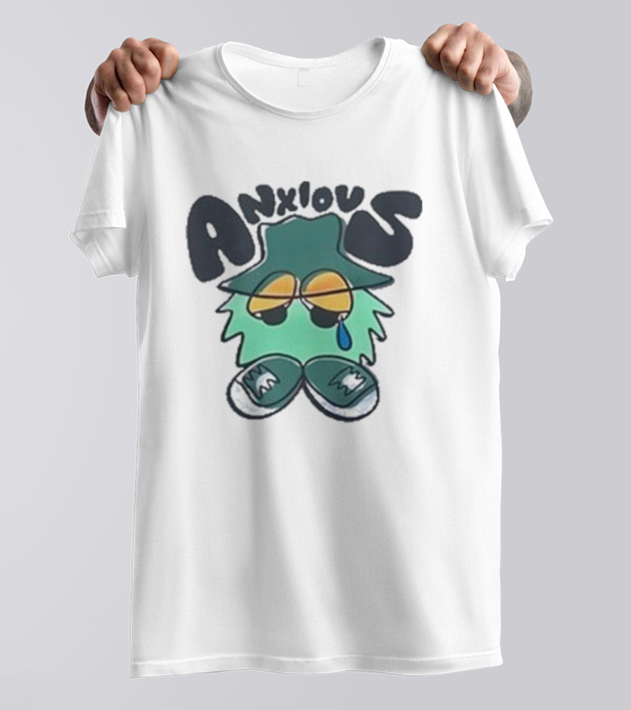 Anxious Tearful Character With Sunglasses And Hat T-Shirt