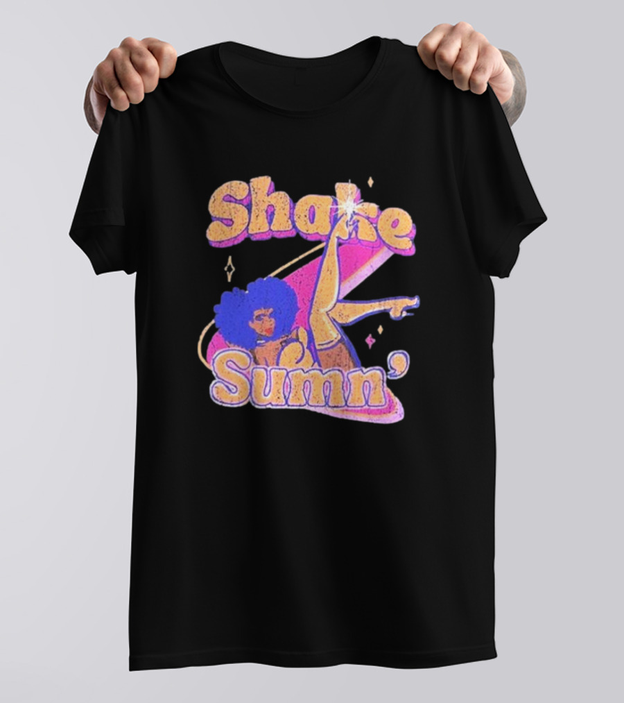 Zero Fatigue Shake Sumn Vibrant Retro Dance Vibes T-Shirt