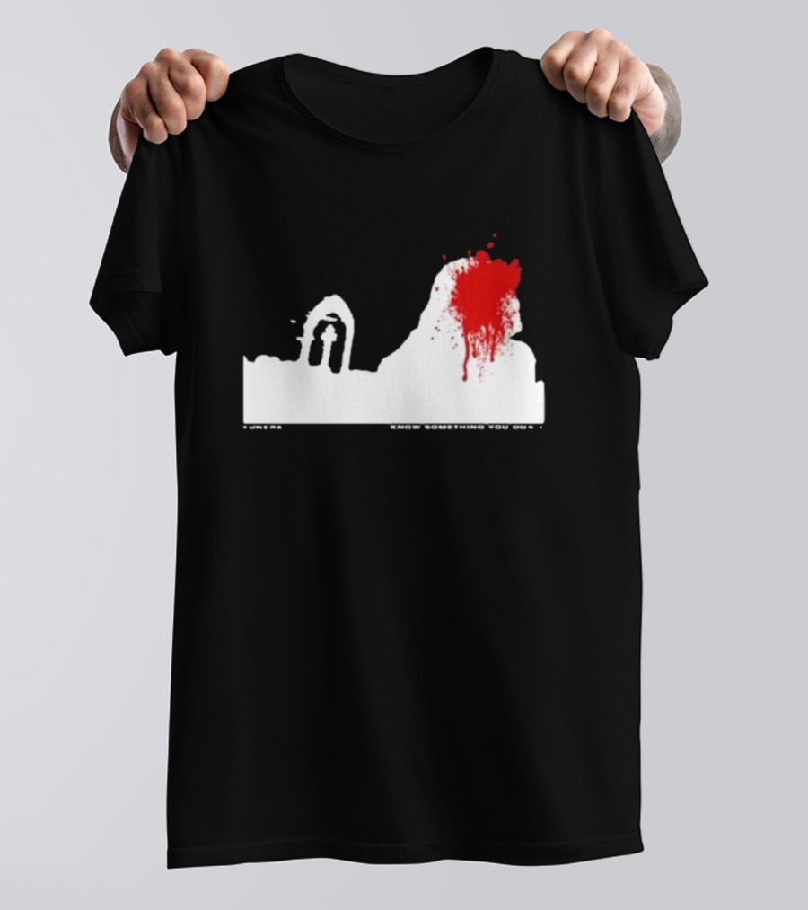 Siqaeda Funeral I Know Something You Don’t Red Splatter Archway Scene T-Shirt