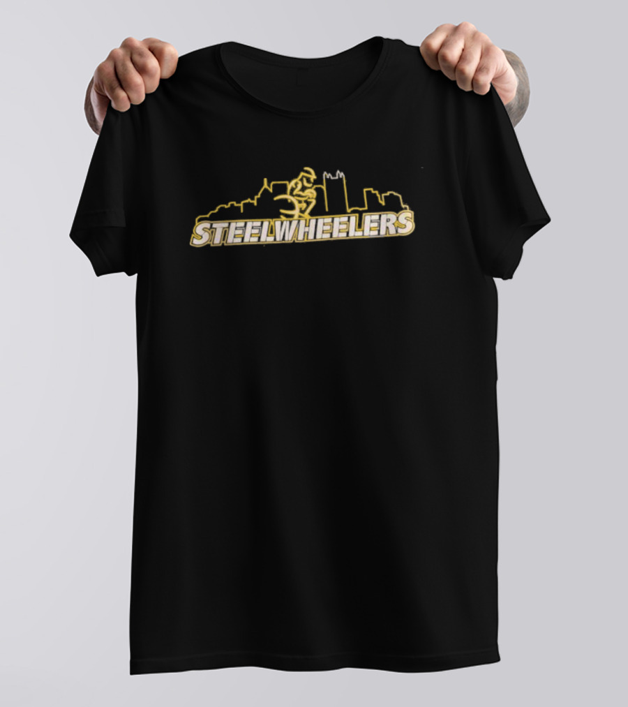 Steelwheelers Urban Skyline Cyclist T-Shirt
