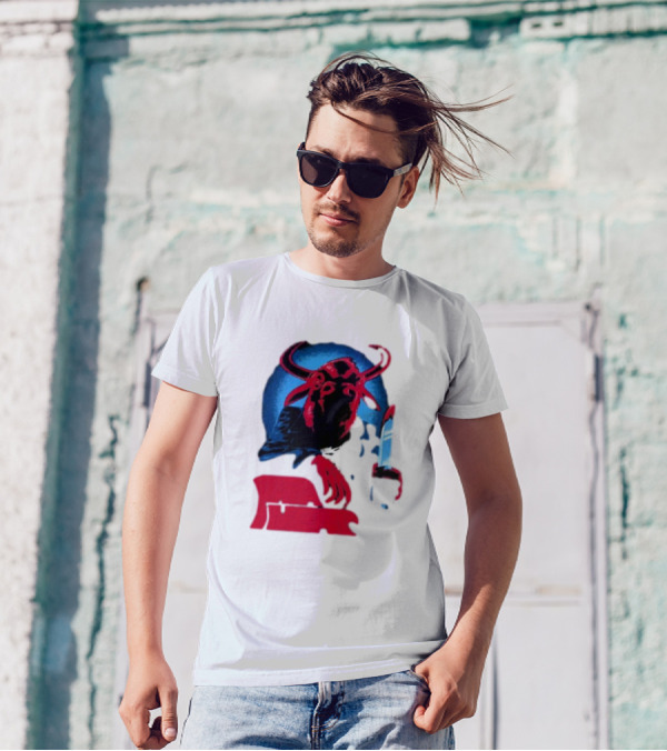 Papa Meat Cyber Bully Cow With Knife Dark Humor T-Shirt