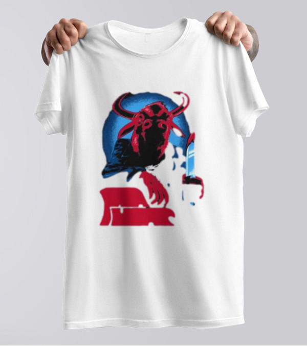 Papa Meat Cyber Bully Cow With Knife Dark Humor T-Shirt