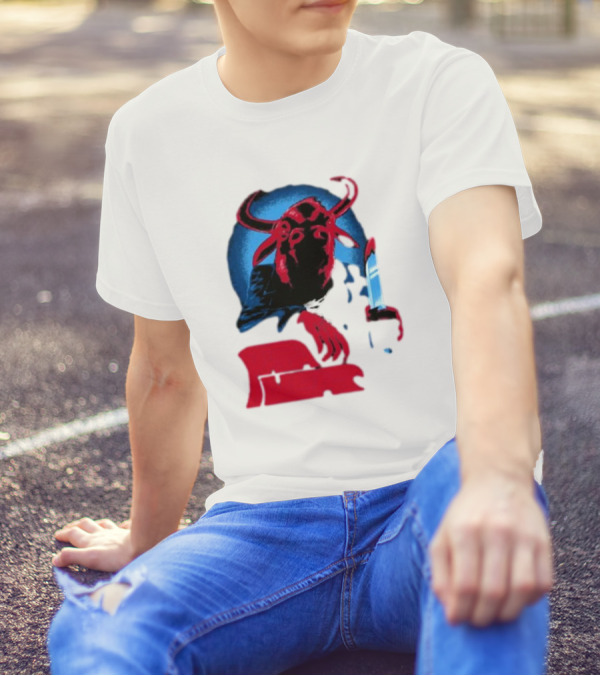 Papa Meat Cyber Bully Cow With Knife Dark Humor T-Shirt