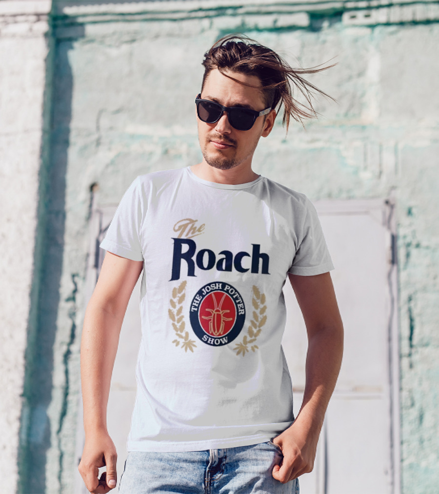 The Josh Potter Show The Roach Emblem With Laurel Wreath And Insect T-Shirt