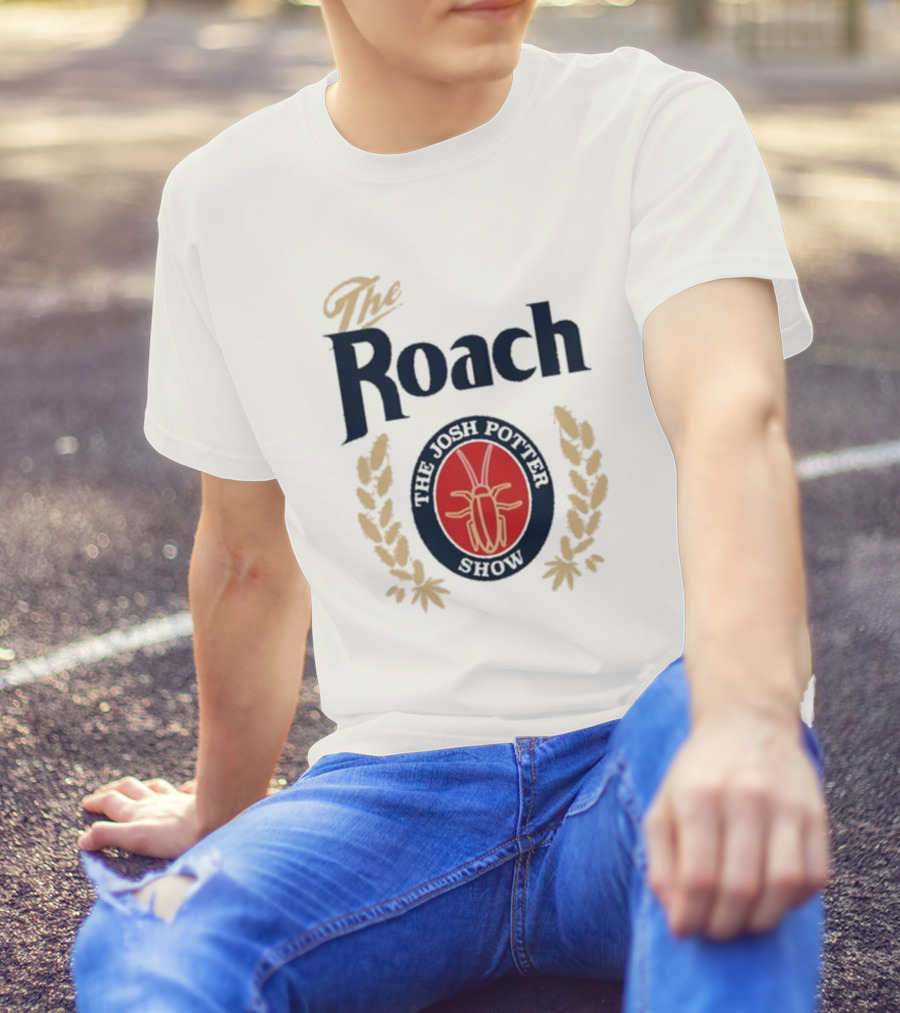 The Josh Potter Show The Roach Emblem With Laurel Wreath And Insect T-Shirt