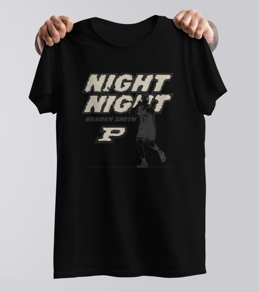 Purdue Basketball Night Night Braden Smith T-Shirt