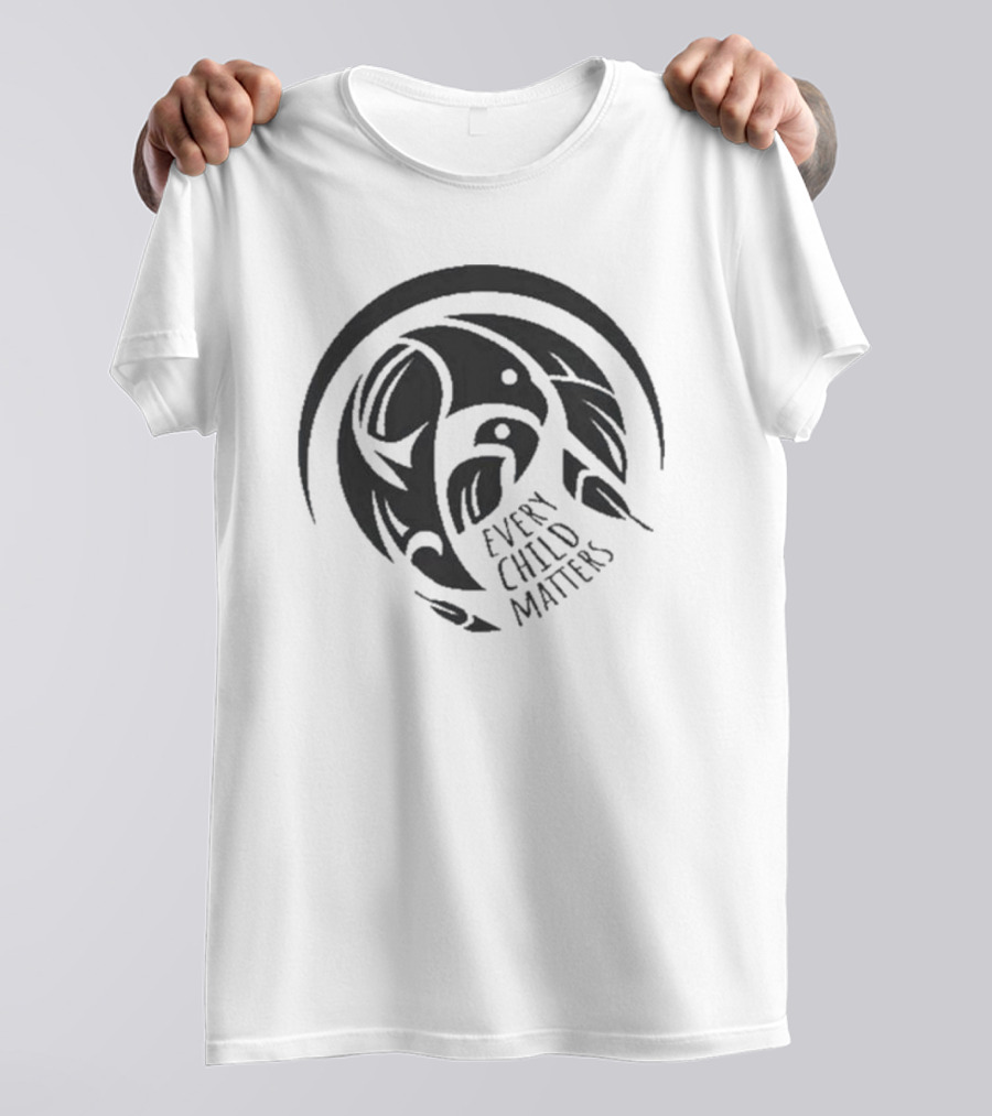 Red Rebel Armour Every Child Matters Indigenous Art Design With Tribal Symbols T-Shirt